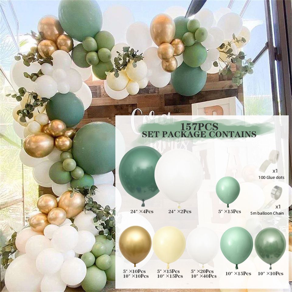 Ballons En Arc Vert Avocat, Guirlande, Kit Rétro Vert, Pour Mariage, Anniversaire, Décoration De Fête, Bricolage, Pour Enfants, Baby Showe