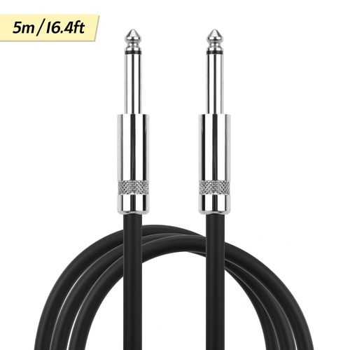 câble pour Instrument de musique, câble Audio de guitare avec connecteurs TS de AEC-28 pouces, 5m/16.4ft, 1/4