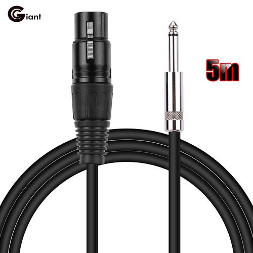 câble de Microphone connecteur XLR femelle à prise TS Mono de 1/4 pouces, câbles Audio à réduction de bruit, câble de guitare de 5m/16.4ft