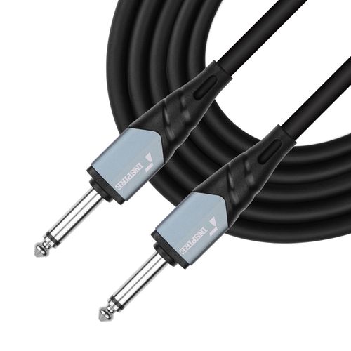 câble Audio pour guitare, câble pour Instrument de musique, fiches TS droites de 1/4 pouces et 6.35mm, gaine en PVC noir