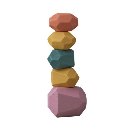 Blocs De Construction En Bois Colorés Jenga, Jouets Éducatifs Montessori En Bois, Équilibre, Empilés, Jouet Naturel De Style Nordique