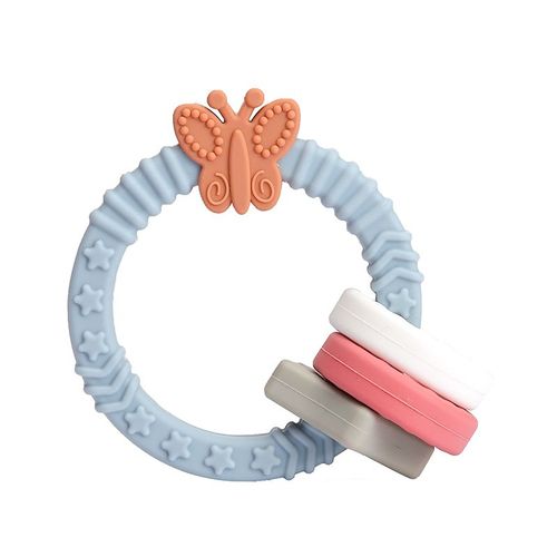 Anneau De Dentition En Silicone Papillon Jouets Bébé Lien En Silicone Bracelet À Mâcher Jouet Perles En Silicone Bijoux D'allaitement Bijoux Bébé 1 Pièce