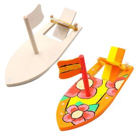 Modèle De Voilier Vierge En Bois Peint Pour Enfants De La Maternelle, Kits Faits À La Main, Jouets Puzzle Éducatifs, Bricolage