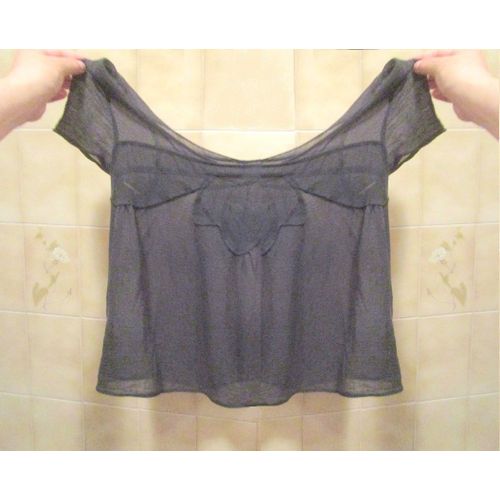 Haut, T-Shirt, Débardeur Noir, Tombe Sur Les Épaules, Fine Et Légère, Cotelac, T. 38