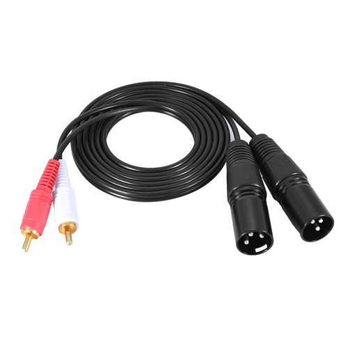 Câble Audio stéréo double XLR mâle vers double RCA mâle, 1.5m/ 5ft, pour amplificateur de Microphone de Console Mxing