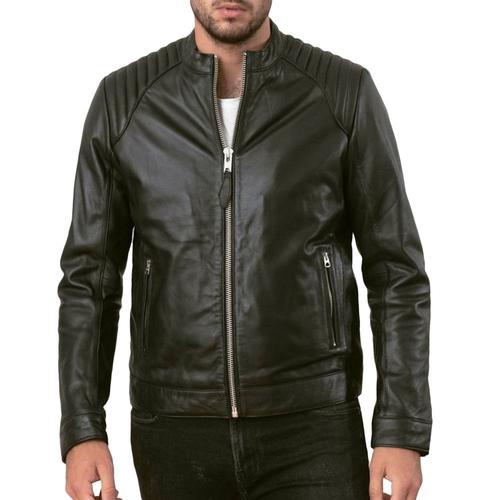 Blouson Cuir Noir Homme Schott Biker Leather