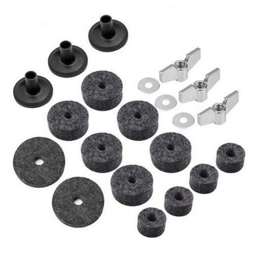 Accessoires pour cymbales, 21 pièces, manchons de support, feutres avec rondelle de cymbale et écrous d'aile de Base pour tambour