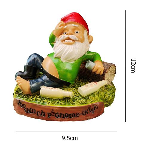 Statue De Gnome En Résine, Poupée Ivrée, Cadeaux De Noël, Halloween, Personnage De Dessin Animé, Figurine Naine, Ornements De Maison Amusants