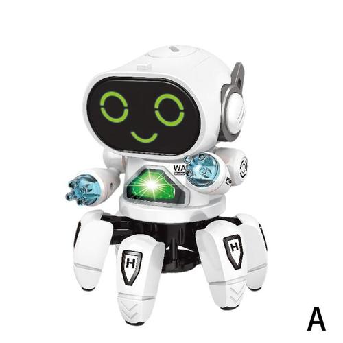 Robot Dansant Électronique À Six Griffes Rc, Avec Led, Lumières Musicales Éducatives, Jouets Pour Enfants, Cadeau D'Anniversaire Pour Garçons, N4o8