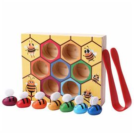 Puzzle En Bois Pour Enfants, Jouets Éducatifs Pour Enfants, Jeu D'Éducation Précoce, Couleur Nid D'Abeille, Cognition L1s5