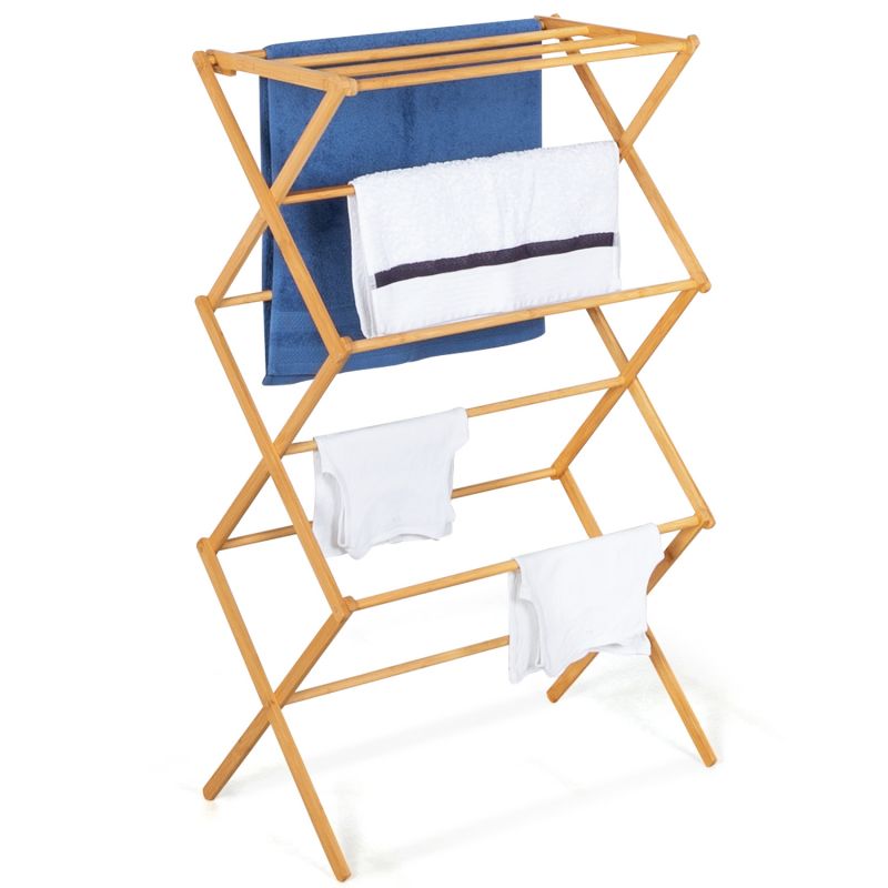 Séchoir À Linge Accordéon Bambou