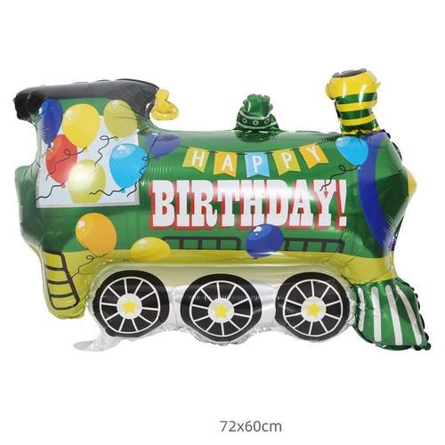 Ballon en aluminium pour décoration de fête d'anniversaire, fête prénatale, dessin animé, voiture, camion de pompiers, train, ampoule
