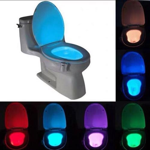 Veilleuse 8 couleurs pour la Toilette avec Capteur de Mouvement Humain