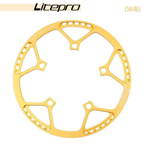 Seulement Anneau 56 Golden - Jeu De Manivelles 130 Bcd Pour Vélo Pliant Bmx, Vitesse Unique 130bcd, Dents 1x Pédalier De Vtt