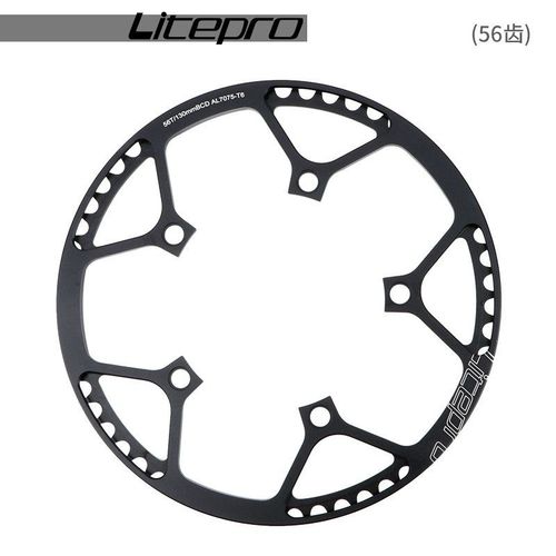 Seulement Sonner 56 Noir - Jeu De Manivelles 130 Bcd Pour Vélo Pliant Bmx, Vitesse Unique 130bcd, Dents 1x Pédalier De Vtt
