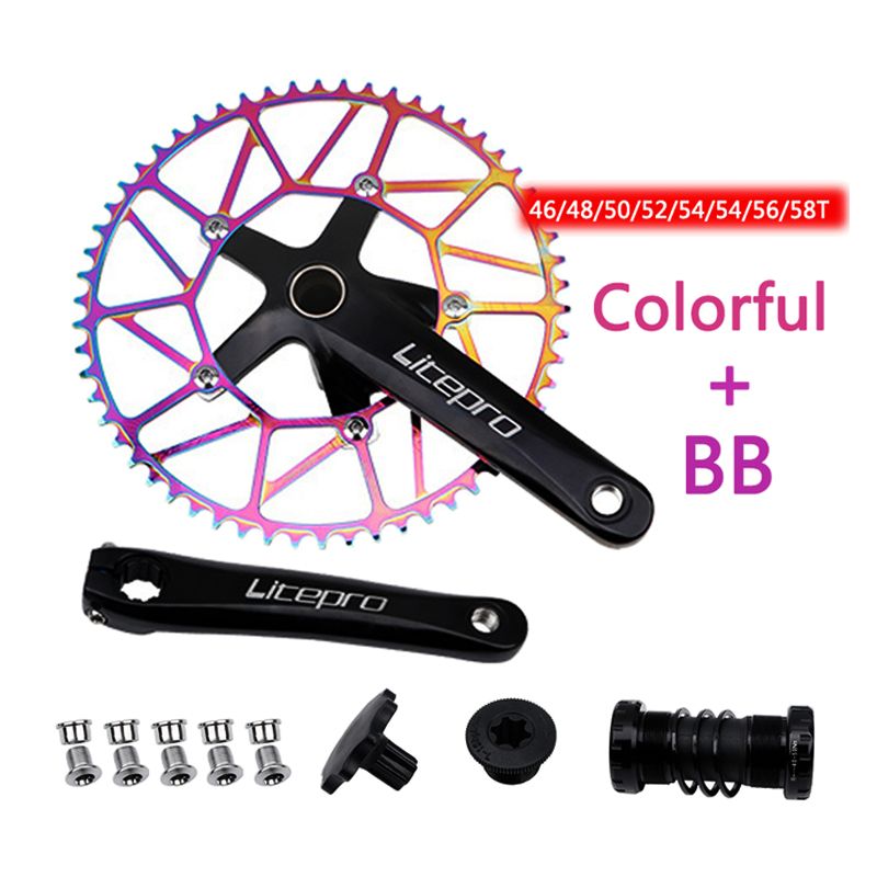 50t - Noir Mat Color - Jeu De Manivelles Pour Vlo, Bmx Cre...