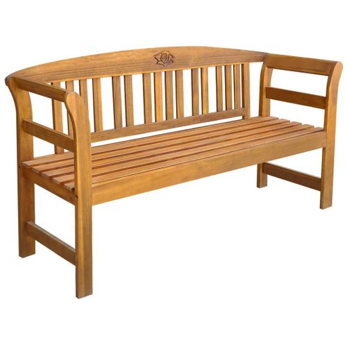 Banc De Jardin Meuble De Patio D'extérieur Terrasse 157 X 45 X 82,5 Cm Bois D'acacia Solide Helloshop26 02_0011258