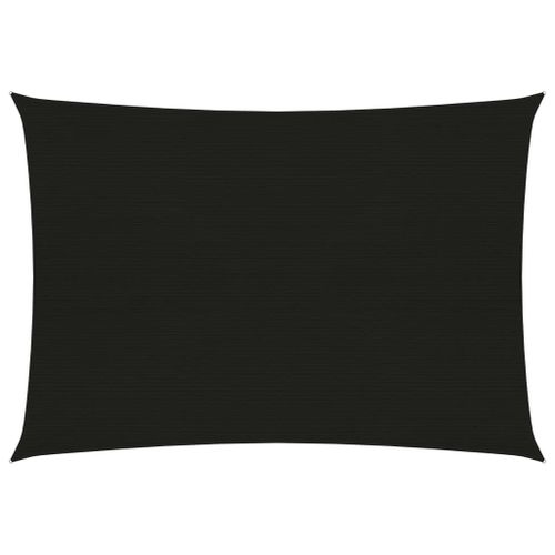 Voile Toile D'ombrage Parasol 160 G/M² 2,5 X 4 M Pehd Noir Helloshop26 02_0009185