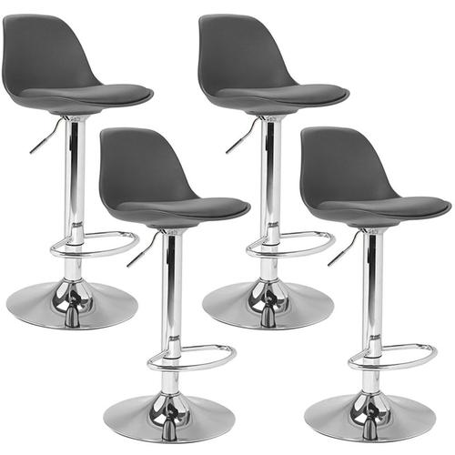 Lot De 4 Tabourets De Bar Karl Design Gris