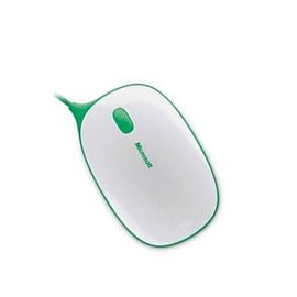 Microsoft Express Mouse - Souris - droitiers et gauchers - optique - 3 boutons - filaire - USB - blanc, vert