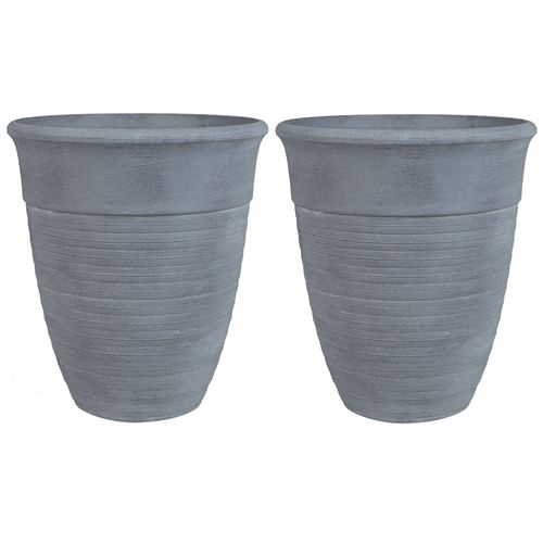 Lot De 2 Pot De Fleurs D 50 Cm Gris Katalima