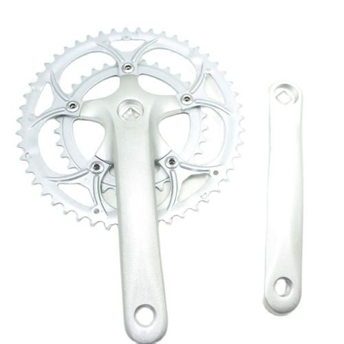 Argent - Pédalier De Vélo De Route,Bcd 110, Trou De Diamant, Double Pignon, Pièces, Accessoires De Vélo