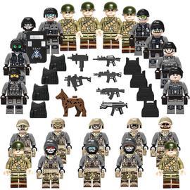 8pcs Officier Soldat Soldat Blocs de construction Figurines avec