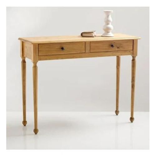 La Redoute Intérieurs - Console 2 Tiroirs, Pin Massif - Marron