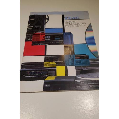 Catalogue Teac Gamme complète 1985 1986 hi-fi mixage amplificateurs