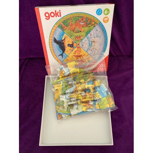 Puzzle Animaux Globe Goki Xxl Diamètre 45 Cm 6+ Ans