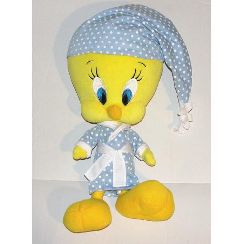 Titi En Robe De Chambre Et Bonnet De Nuit Peluche Grand Modèle Play By Play 40cm