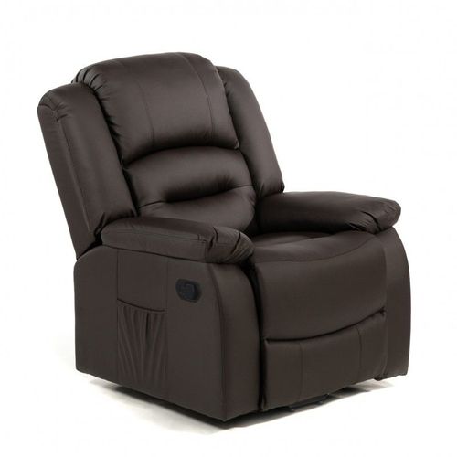 Fauteuil De Relaxation Massant Et Chauffant-Marron Chocolat