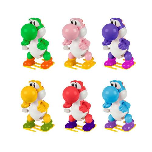 Super Mario Présentoir Figurines À Remontoir Yoshi  (Lot De 6)