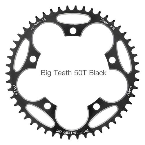 50t Noir Et Vis - Pignon De Vélo À Chaîne Étroite Et Large 130bcd, Pour Voiture De Course Professionnelle, Conçu Pour Shimano