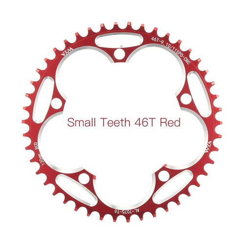 46t Rouge Et Vis - Pignon De Vélo À Chaîne Étroite Et Large 130bcd, Pour Voiture De Course Professionnelle, Conçu Pour Shimano