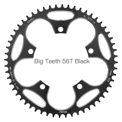 56t Noir Et Vis - Pignon De Vélo À Chaîne Étroite Et Large 130bcd, Pour Voiture De Course Professionnelle, Conçu Pour Shimano