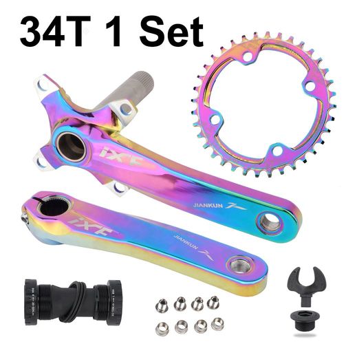 Crank Bb 34t - Pignon De Vélo De Montagne Coloré En Alliage'aluminium, 170mm De Large Et À Dents Étroites