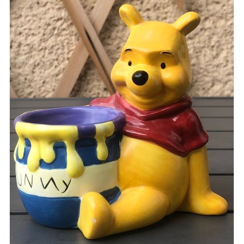 Figurine Winnie L'ourson En Céramique, Walt Disney, Dessin Animé