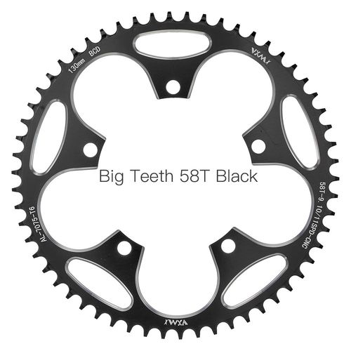 58t Noir Et Vis - Pignon Large Et Étroit Pour Vélo De Route, 130bcd,Super Résistant, Pour Shimano 5700 6700