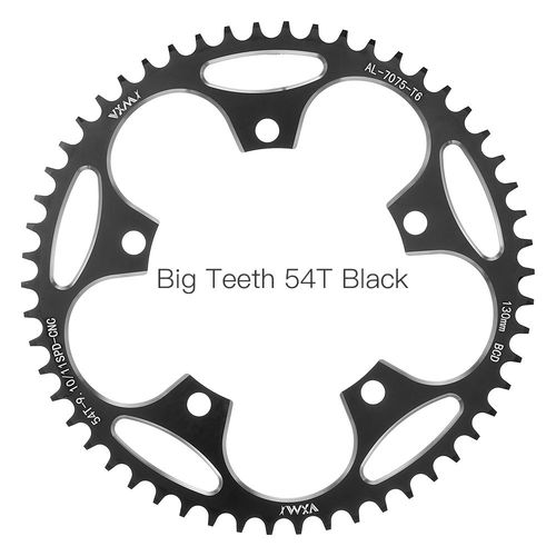 54t Noir Et Vis - Pignon Large Et Étroit Pour Vélo De Route, 130bcd,Super Résistant, Pour Shimano 5700 6700