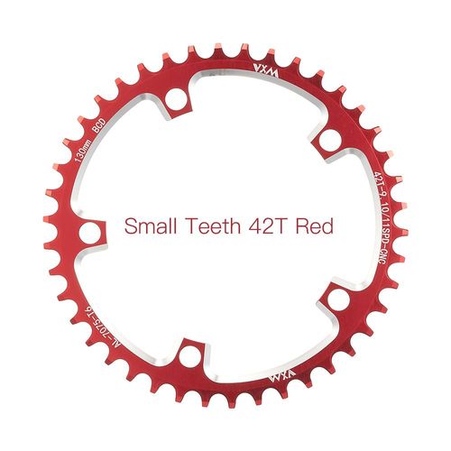 42t Rouge Et Vis - Pignon Large Et Étroit Pour Vélo De Route, 130bcd,Super Résistant, Pour Shimano 5700 6700