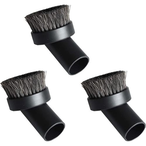 Aspirateurs, brosse à épousseter ronde universelle à poils naturels tête de  brosse accessoires pour aspirateur diamètre intérieur 1.26 pouces 3 pièces