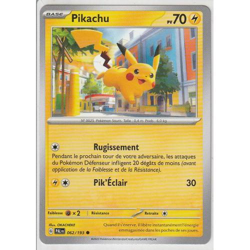 Carte Pokémon - Pikachu - 062/193 - Sv2 Evolutions À Paldea