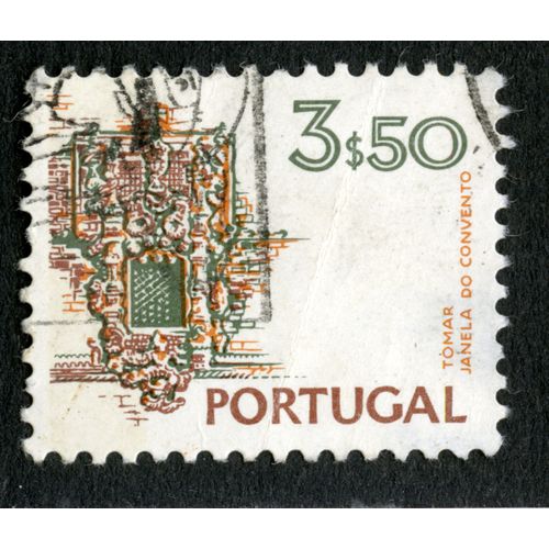 Timbre Oblitéré Portugal, Tomar Janela Do Convento, 3s50