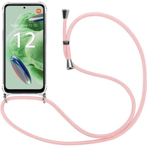 Coque Pour Xiaomi Redmi Note 12 5g Protection Antichoc Renforcée Avec Cordon Rose - E.F.Connection