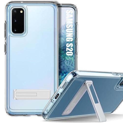 Coque Support Pour Samsung Galaxy S20 Protection Transparente Elégant Antichoc Tpu Souple - E.F.Connection