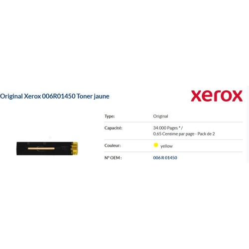 TONER JAUNE XEROX 006R01450