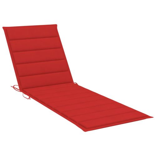 Coussin De Chaise Longue Rouge 200x60x3 Cm Tissu Vidaxl
