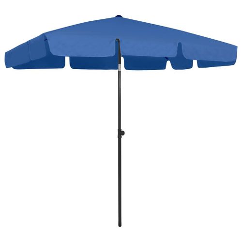 Vidaxl Parasol De Plage Bleu Azuré 200x125 Cm