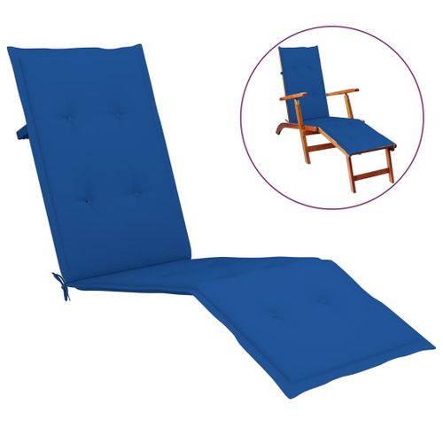 Coussin De Chaise De Terrasse Bleu Royal (75+105)X50x3 Cm Vidaxl